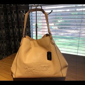 Coach Embossed Horse & Carriage Edie Shoulder Bag